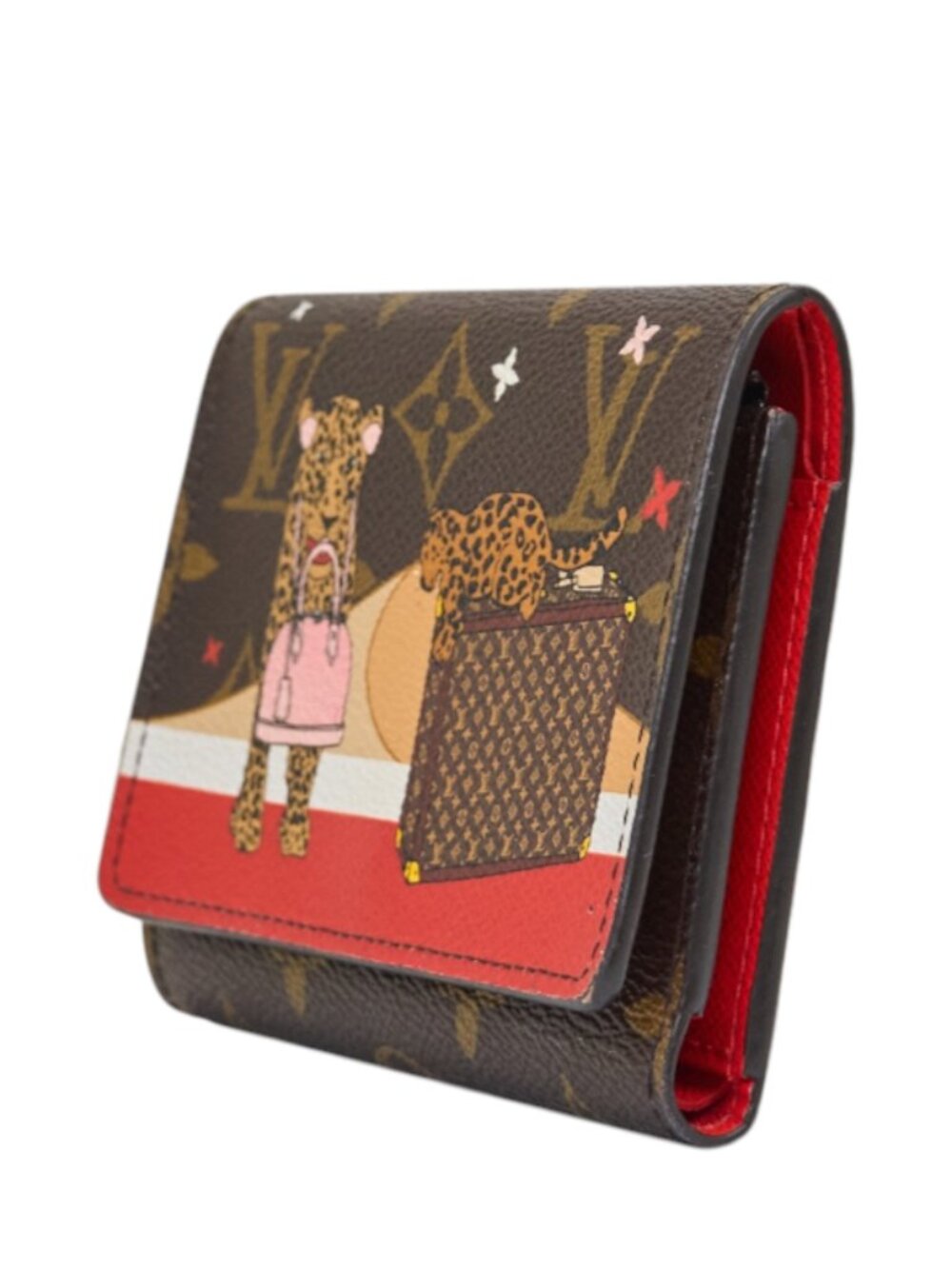 Louis Vuitton Victorine Monogram Christmas Animations Red